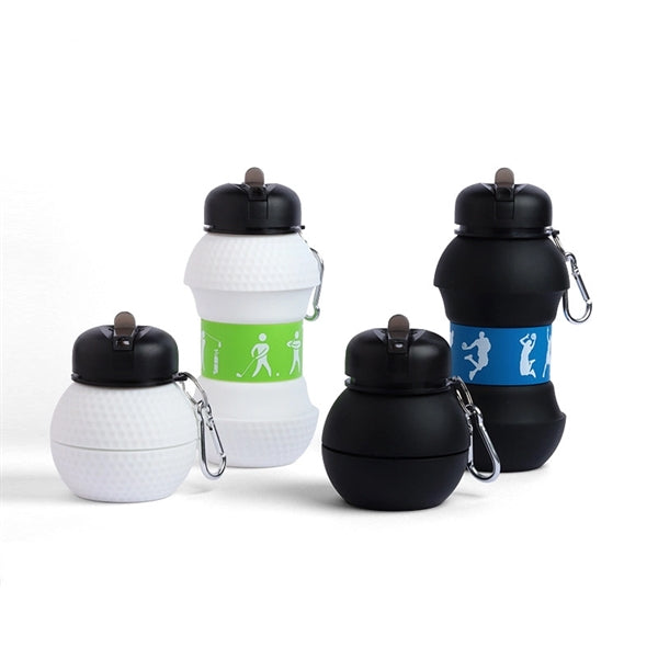 Collapsible Silicone Water Bottle 18oz