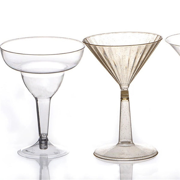 10 Oz. Disposable Plastic Margarita Glasses