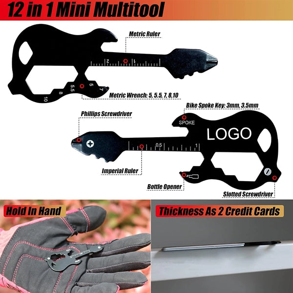 Mini Stainless Steel 12 in 1 EDC Multipurpose Tool