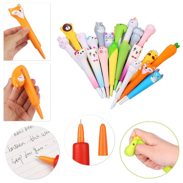 Cartoon Cute Animal Fruit Stress Reliever Gel Ink Pen