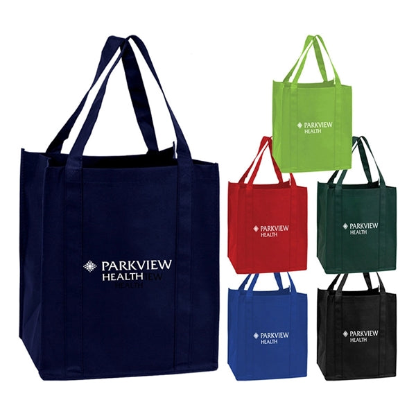 10" Gusset Eco grocery tote with bottom board