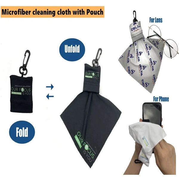 Microfiber Glasses & Lens Cleaner Keychain