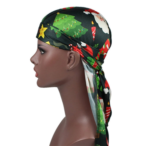 Satin Durag Turban Headband With Extra Long Tails