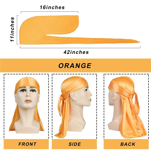 Satin Durag Turban Headband With Extra Long Tails