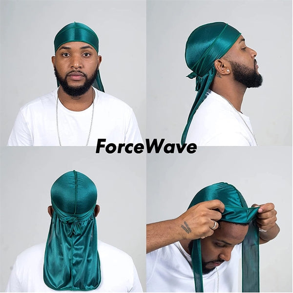 Satin Durag Turban Headband With Extra Long Tails