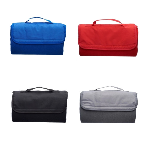 Roll Up Picnic Blanket with Easy Carry Handle 45" X 55"