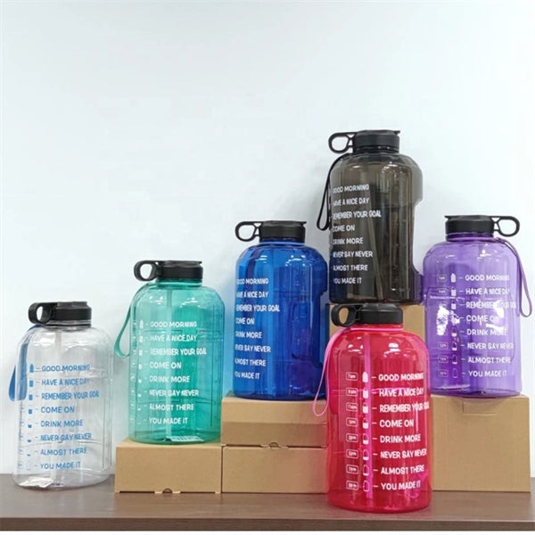 1 Gallon 128 OZ Large Motivational Water Bottle With Straw