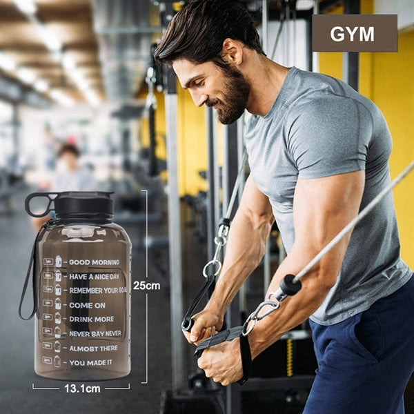 1 Gallon 128 OZ Large Motivational Water Bottle With Straw