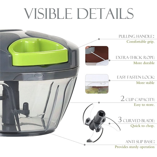 Manual Food Processor Vegetable Chopper