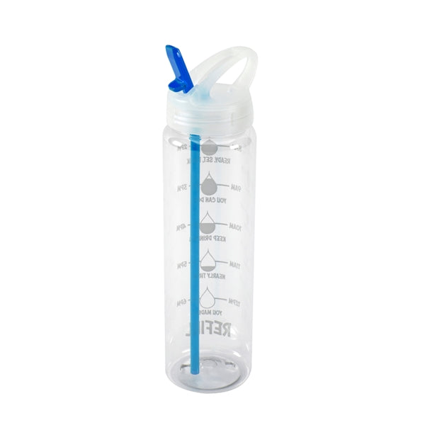 Water Bottle with Flip Up Spout & Hydration Mark - 32 Oz.