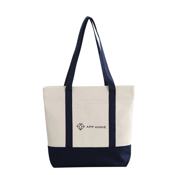 Canvas Zipper Shopping Bag