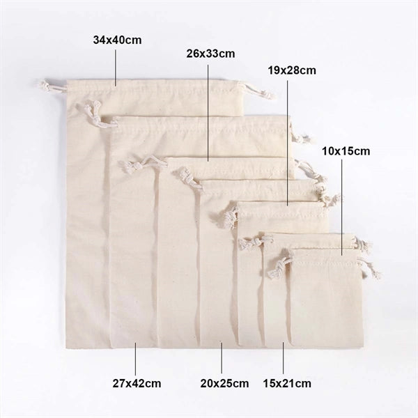 Cotton Drawstring Pouch Bag