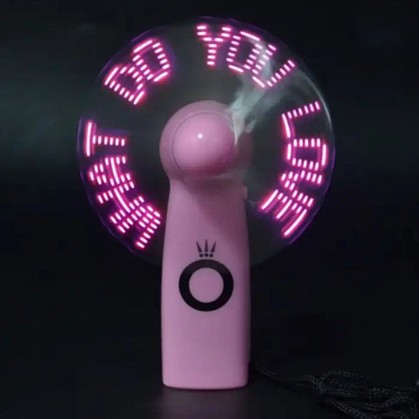 Handheld Fan With LED Message