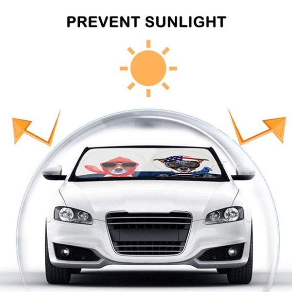 Dual Panels Windshield Sunshade for Cars & SUVs