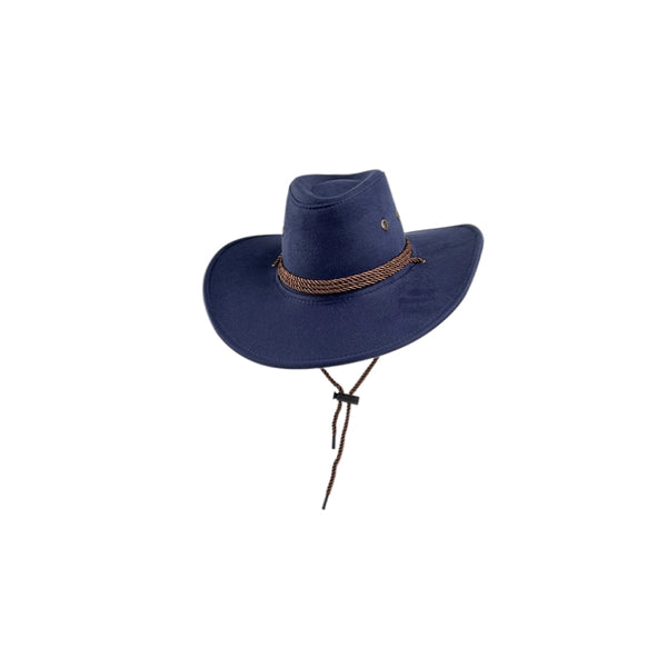 Western Suede Cowboy Hat With Wide Brim
