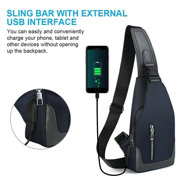 Sling Backpack With Usb Charging