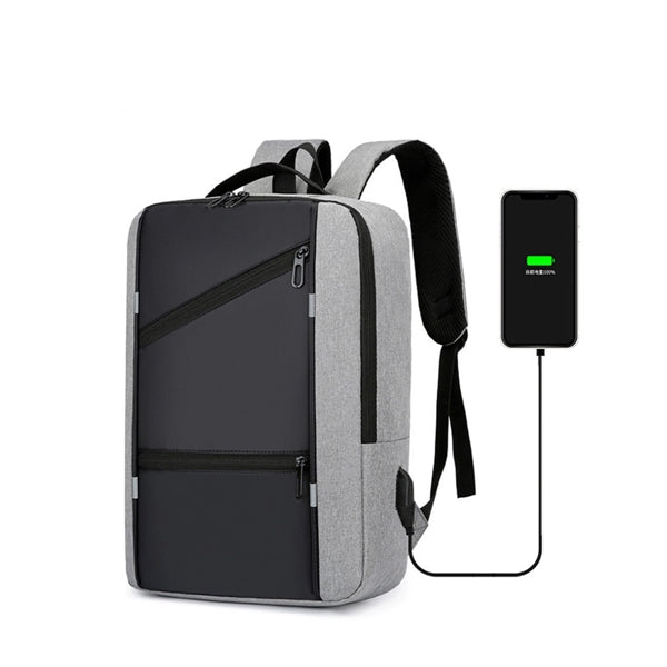 Simple Multi-Functional Usb Charging Large Capacity Backpack