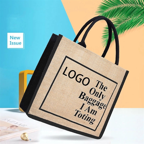 Zippered Three-dimensional Linen Bag