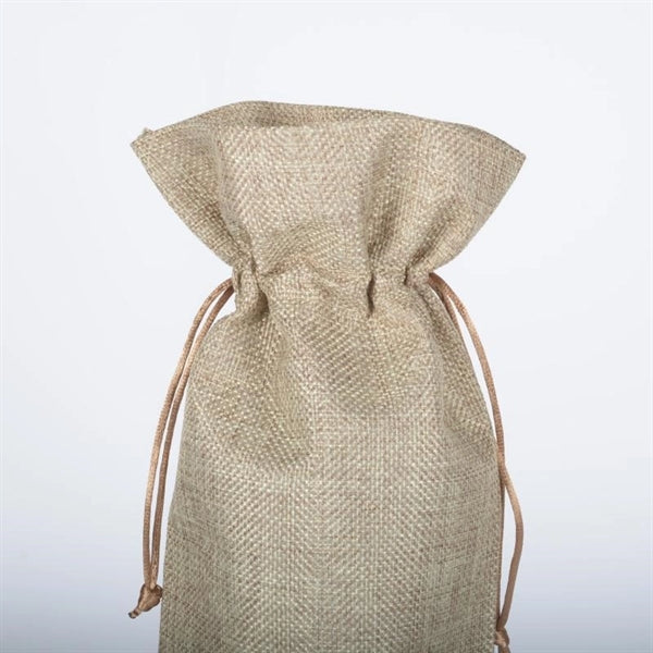 Red Wine Burlap Bag