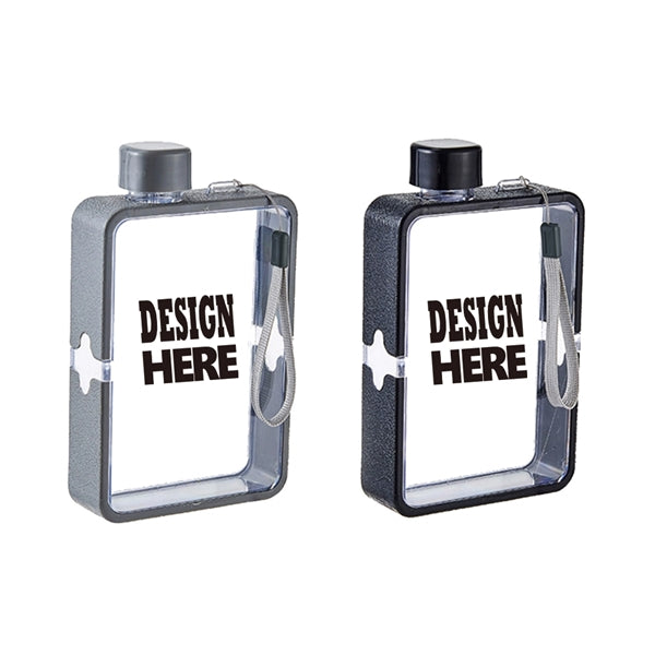 A5 Slim Flat Water Bottle Plastic Flask
