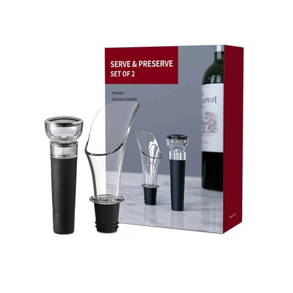 Set of 2 Wine Stopper & Pourer