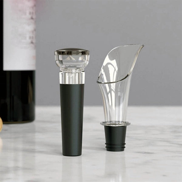 Set of 2 Wine Stopper & Pourer