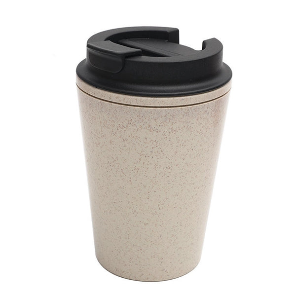 12 Oz. Double Wall Wheat Straw Coffee Cup with Lid