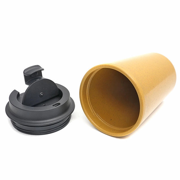 12 Oz. Double Wall Wheat Straw Coffee Cup with Lid
