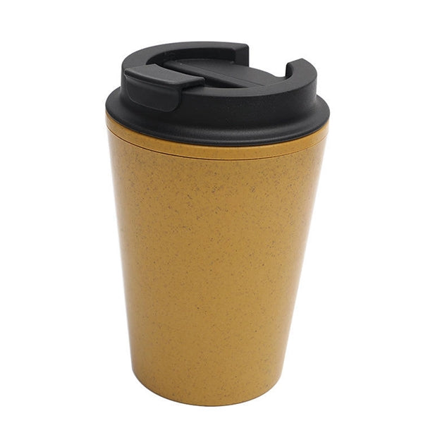 12 Oz. Double Wall Wheat Straw Coffee Cup with Lid