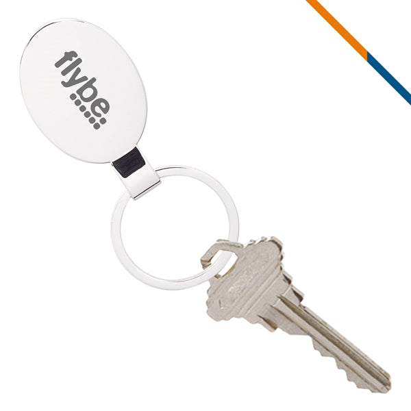 Oval Metal Keychain
