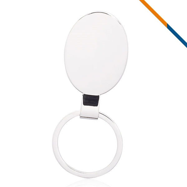 Oval Metal Keychain