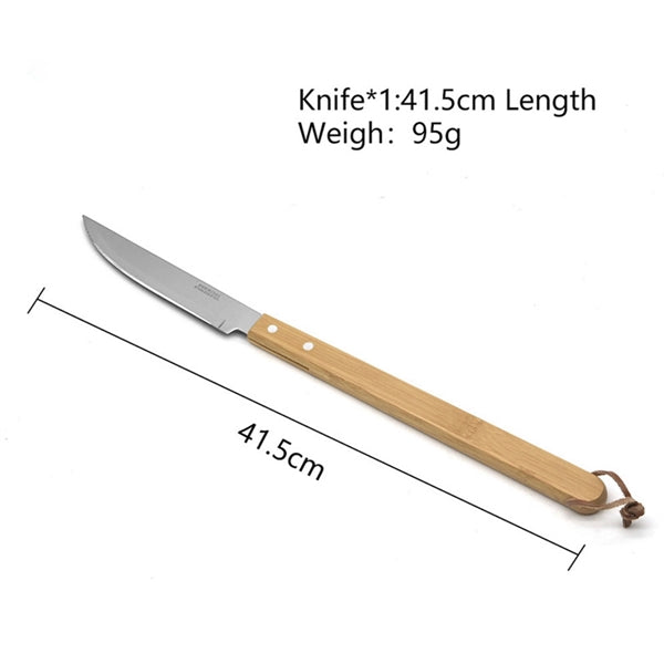 5-Piece Custom Bamboo Grilling Barbecue Tool Set