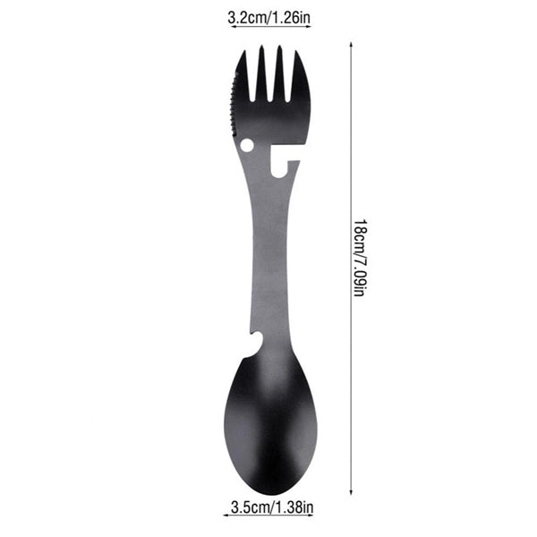 5 in 1 Camping Spoon Fork Bottle Opener