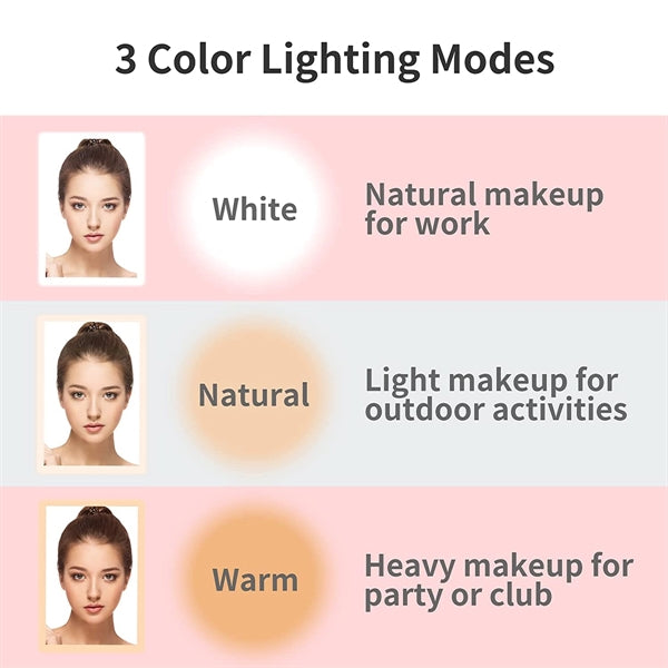 Portable Compact LED Cosmetic Mirror for Women Traveling