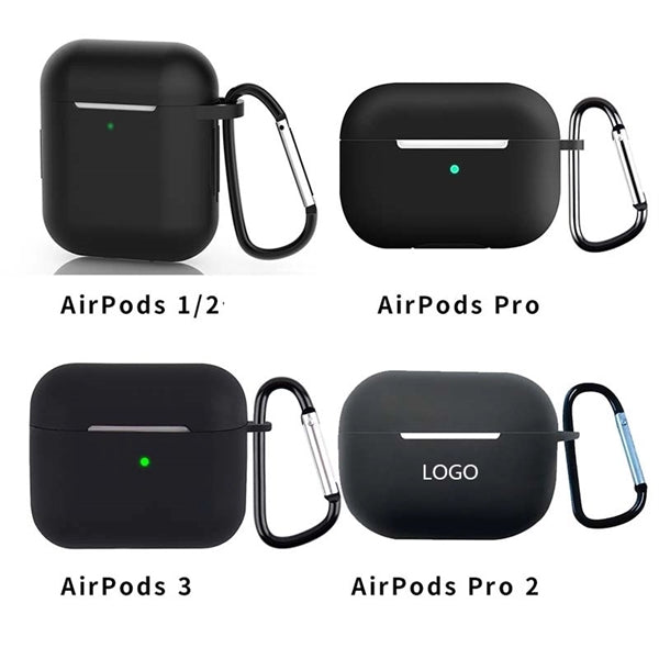 Silicone Airpods 1/2/3/Pro Case Cover With Keychain