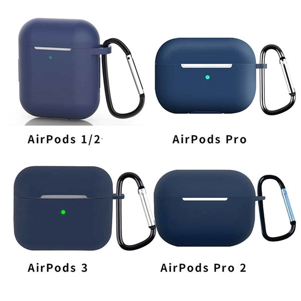 Silicone Airpods 1/2/3/Pro Case Cover With Keychain