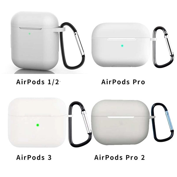Silicone Airpods 1/2/3/Pro Case Cover With Keychain