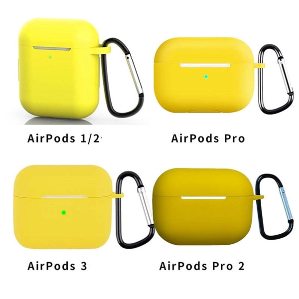 Silicone Airpods 1/2/3/Pro Case Cover With Keychain