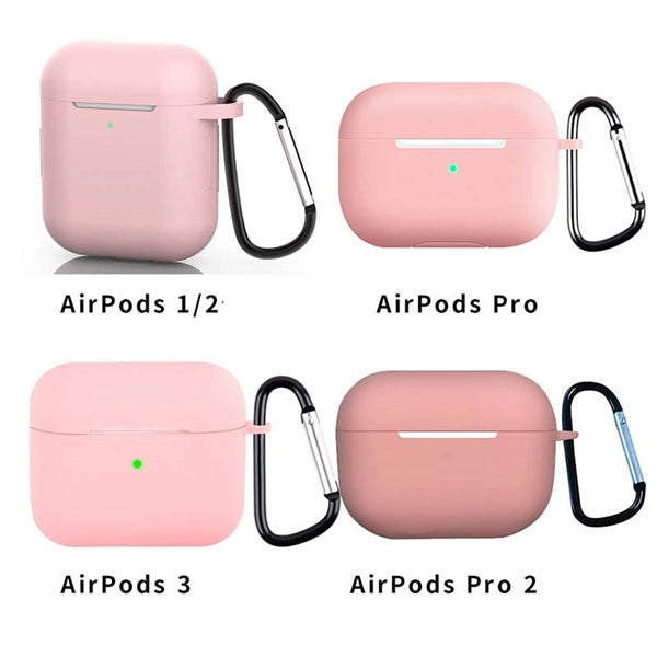 Silicone Airpods 1/2/3/Pro Case Cover With Keychain