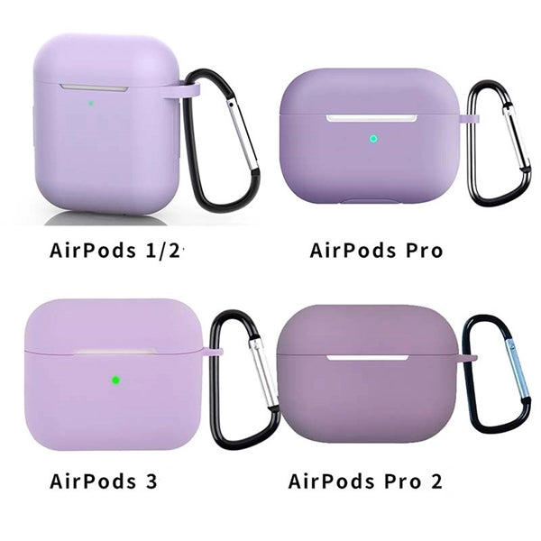 Silicone Airpods 1/2/3/Pro Case Cover With Keychain