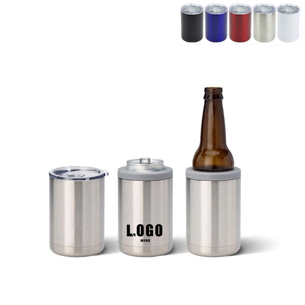 3-in-1 Stainless Steel Insulated Can Cooler Tumbler
