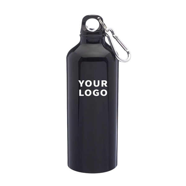 Aluminum Water Bottle with Carabiner, 24 oz.