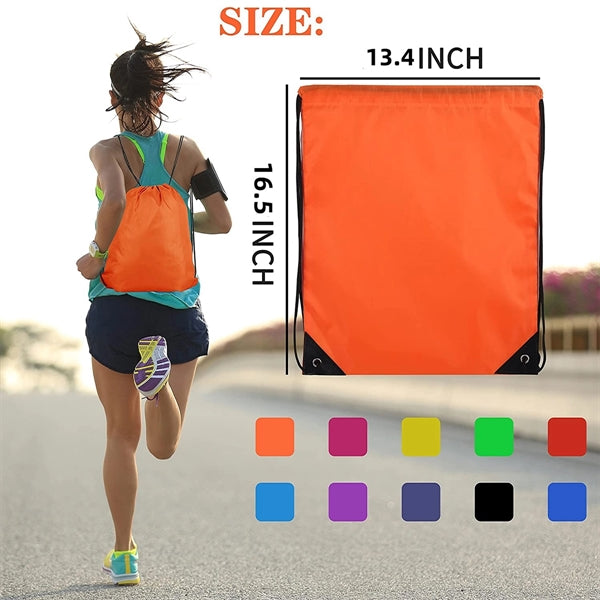 Colorful Drawstring Backpack Bags Pack Cinch Tote for Gym