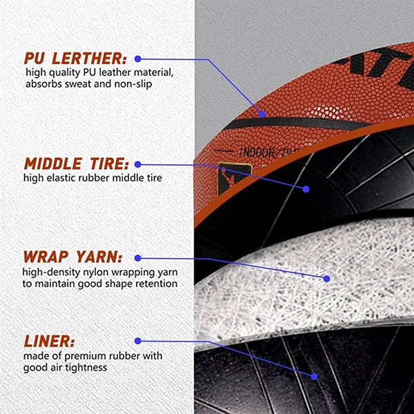 Basketball 29.5" Standard Offical Size 7 (Deflated)