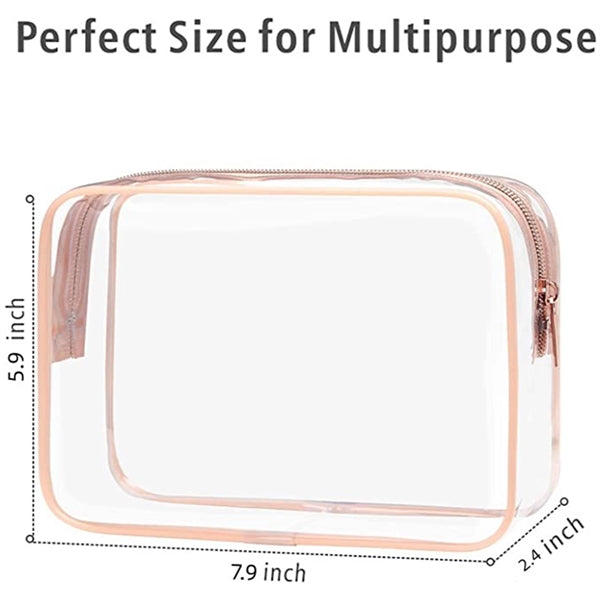 Travel Approved Toiletry Makeup Cosmetic Bag On Airport