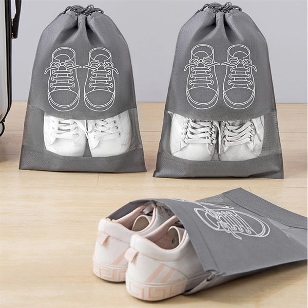Non-woven Drawstring Shoe Bag Pouch Packing Organizer