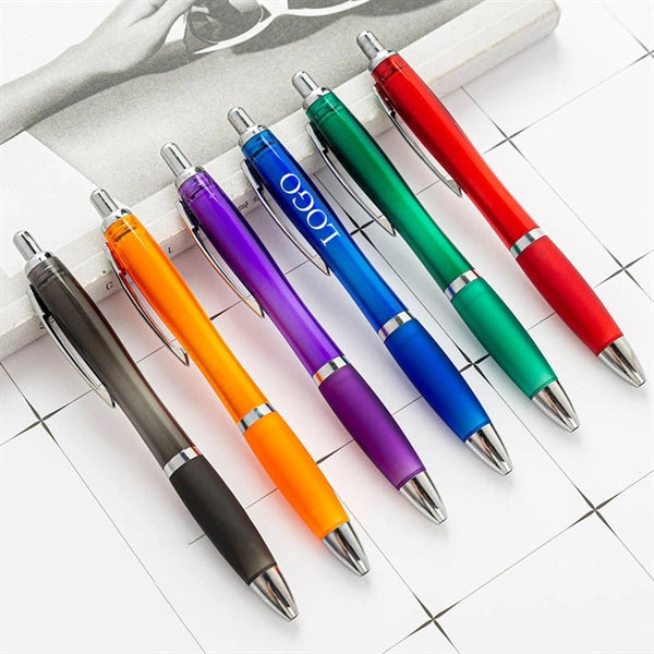 Quick Dry 1.0MM Black Ink Retractable Pen for School Office