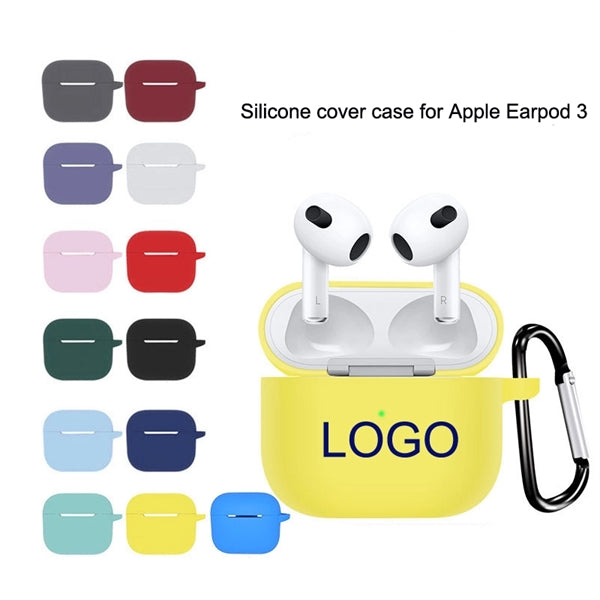 Silicone Apple Earpod 3 Case w/ Carabiner