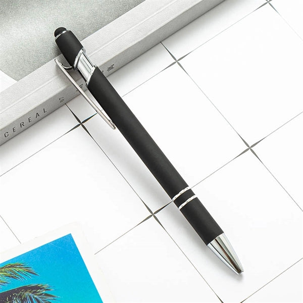 1.0mm Black Ink Aluminum Body Touch Screen Ballpoint Pen