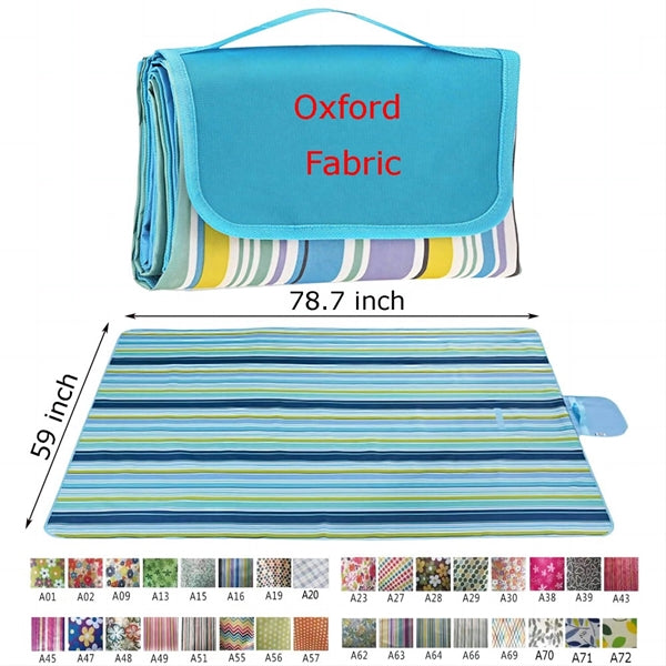 Large Size Outdoor Waterproof Picnic Blankets w/ Carry Strap
